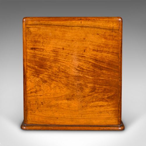ANTIQUE REGENCY 3 DRAWER ENGLISH DESKTOP COLLECTOR CASE SATINWOOD CIGAR HUMIDOR - ADDITIONAL PHOTO 4