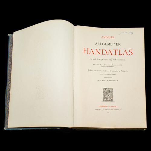 ANTIQUE ANDREES HANDATLAS GERMAN CARTOGRAPHY BOOK MAPS ATLAS REFERENCE 1924 - ADDITIONAL PHOTO 4