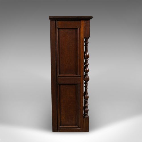 fig 2. Large Antique Open Bookcase, Scottish Oak, Gothic Revival, Victorian, Circa 1880