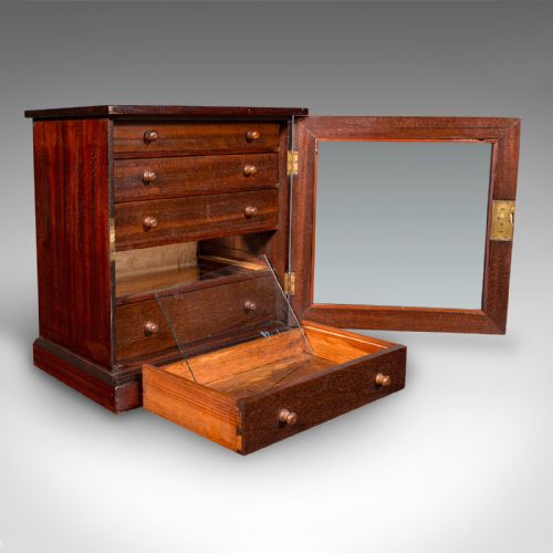 ANTIQUE 5 DRAWER SPECIMEN COLLECTOR CABINET ENGLISH DISPLAY STORAGE VICTORIAN - ADDITIONAL PHOTO 1