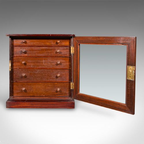 ANTIQUE 5 DRAWER SPECIMEN COLLECTOR CABINET ENGLISH DISPLAY STORAGE VICTORIAN - ADDITIONAL PHOTO 3