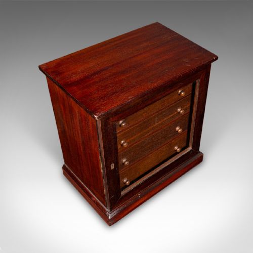ANTIQUE 5 DRAWER SPECIMEN COLLECTOR CABINET ENGLISH DISPLAY STORAGE VICTORIAN - ADDITIONAL PHOTO 7