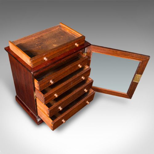 ANTIQUE 5 DRAWER SPECIMEN COLLECTOR CABINET ENGLISH DISPLAY STORAGE VICTORIAN - ADDITIONAL PHOTO 8