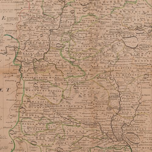 LARGE ANTIQUE WILTSHIRE MAP COUNTY CARTOGRAPHY FRAMED ENGLISH 18TH CENTURY - ADDITIONAL PHOTO 3