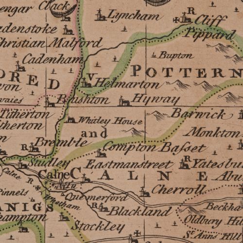 LARGE ANTIQUE WILTSHIRE MAP COUNTY CARTOGRAPHY FRAMED ENGLISH 18TH CENTURY - ADDITIONAL PHOTO 8