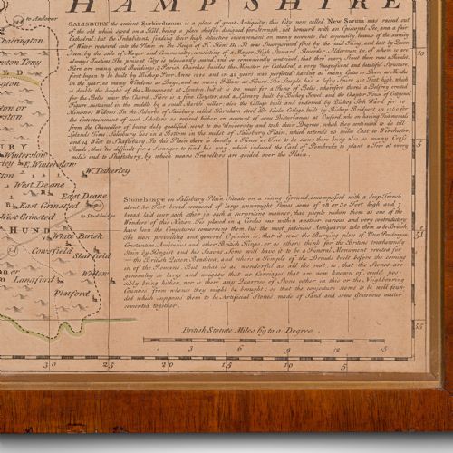 LARGE ANTIQUE WILTSHIRE MAP COUNTY CARTOGRAPHY FRAMED ENGLISH 18TH CENTURY - ADDITIONAL PHOTO 9