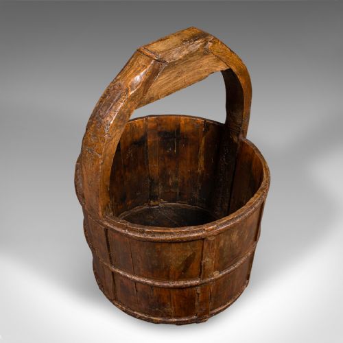 LARGE ANTIQUE WELL BUCKET ENGLISH GEORGIAN PLANTER FIRESIDE STORE GARDEN - ADDITIONAL PHOTO 5