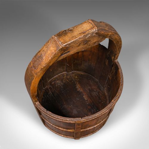 LARGE ANTIQUE WELL BUCKET ENGLISH GEORGIAN PLANTER FIRESIDE STORE GARDEN - ADDITIONAL PHOTO 6