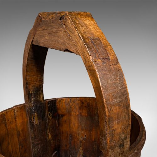 LARGE ANTIQUE WELL BUCKET ENGLISH GEORGIAN PLANTER FIRESIDE STORE GARDEN - ADDITIONAL PHOTO 8