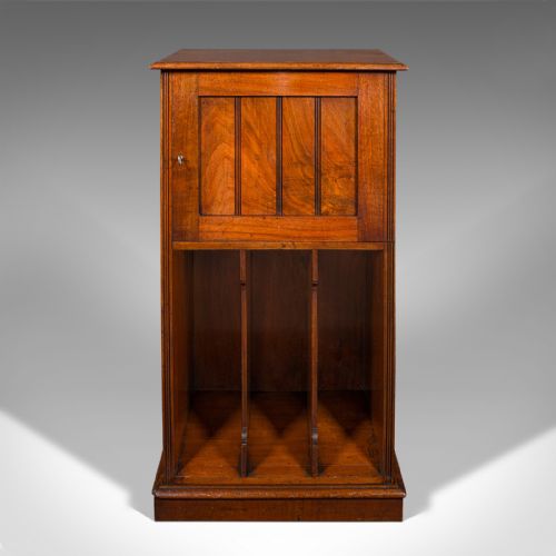 fig 2. Antique Music Cabinet, English, Walnut, Drawing Room, Side Cabinet, Victorian