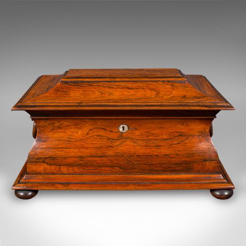 ANTIQUE SARCOPHAGUS LOOSE LEAF TEA CADDY DRAWING ROOM ENGLISH REGENCY C1820 - ADDITIONAL PHOTO 4