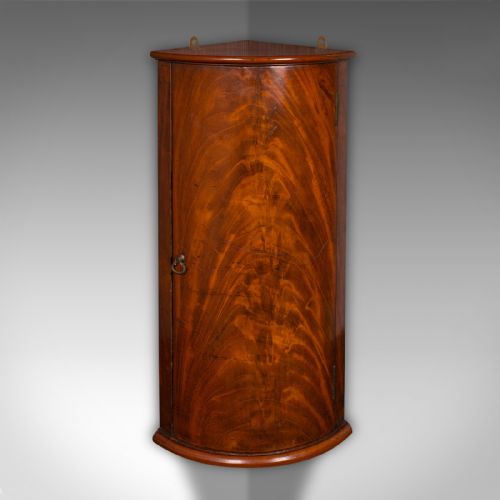 fig 1. Small Antique Corner Cabinet, English, Kitchen, Bathroom, Wall Cupboard C.1800