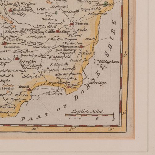 ANTIQUE SOMERSET MAP THOMAS KITCHIN ENGLISH CARTOGRAPHIC REFERENCE GEORGIAN - ADDITIONAL PHOTO 7