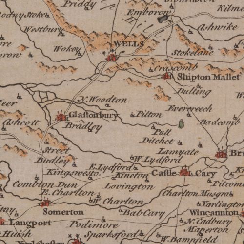 ANTIQUE SOMERSET MAP THOMAS KITCHIN ENGLISH CARTOGRAPHIC REFERENCE GEORGIAN - ADDITIONAL PHOTO 9
