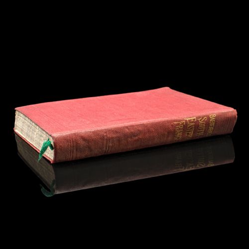 fig 1. Small Antique Baedeker's South Eastern France Guide Book, Provence, Travel Maps