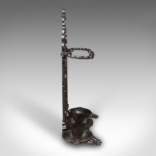 ANTIQUE ORNATE STICK STAND ENGLISH UMBRELLA LOOP VICTORIAN JACOBEAN TASTE - ADDITIONAL PHOTO 1