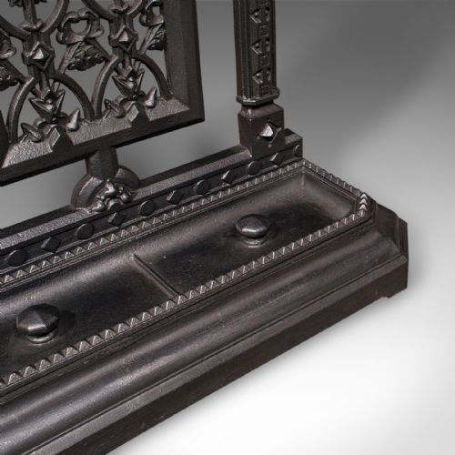 TALL ANTIQUE HALLWAY STICK STAND ENGLISH UMBRELLA RACK VICTORIAN CIRCA 1870 - ADDITIONAL PHOTO 8