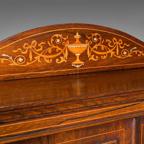 ANTIQUE TALL DAVENPORT ENGLISH WALNUT BUREAU CABINET VICTORIAN CIRCA 1860 - ADDITIONAL PHOTO 8