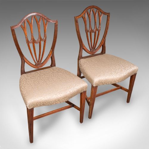 ANTIQUE DINING CHAIR SUITE ENGLISH CARVER SLIPPER CHAIRS GEORGIAN C1800 - ADDITIONAL PHOTO 3
