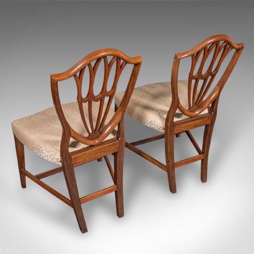ANTIQUE DINING CHAIR SUITE ENGLISH CARVER SLIPPER CHAIRS GEORGIAN C1800 - ADDITIONAL PHOTO 4