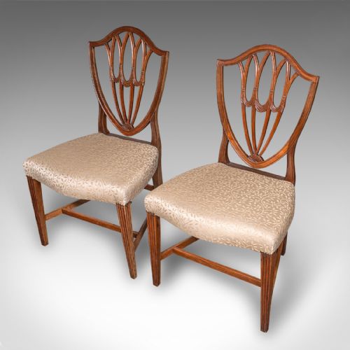 ANTIQUE DINING CHAIR SUITE ENGLISH CARVER SLIPPER CHAIRS GEORGIAN C1800 - ADDITIONAL PHOTO 5