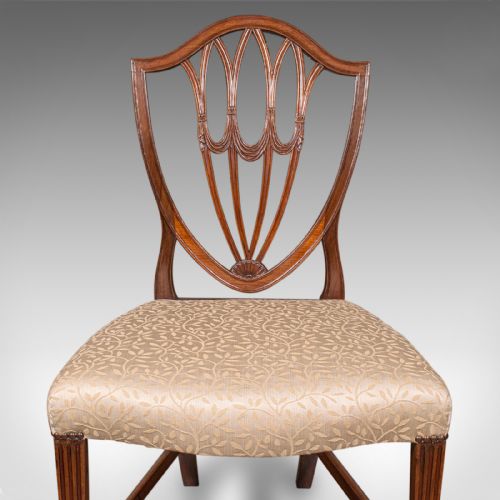 ANTIQUE DINING CHAIR SUITE ENGLISH CARVER SLIPPER CHAIRS GEORGIAN C1800 - ADDITIONAL PHOTO 9