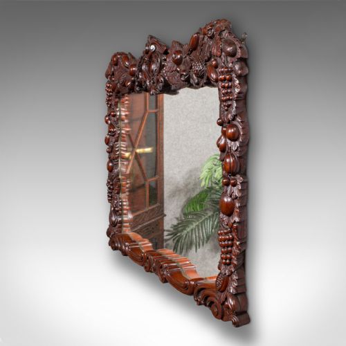 ANTIQUE OVERMANTLE MIRROR ENGLISH COUNTRY HOUSE CARVED VICTORIAN CIRCA 1900 - ADDITIONAL PHOTO 2