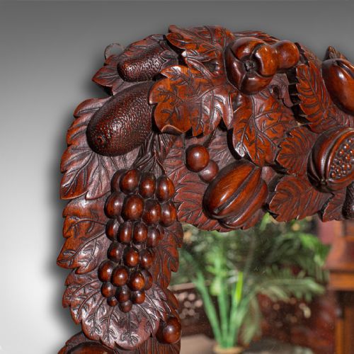 ANTIQUE OVERMANTLE MIRROR ENGLISH COUNTRY HOUSE CARVED VICTORIAN CIRCA 1900 - ADDITIONAL PHOTO 3