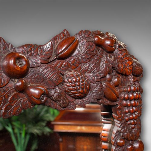ANTIQUE OVERMANTLE MIRROR ENGLISH COUNTRY HOUSE CARVED VICTORIAN CIRCA 1900 - ADDITIONAL PHOTO 5