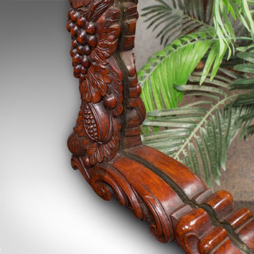 ANTIQUE OVERMANTLE MIRROR ENGLISH COUNTRY HOUSE CARVED VICTORIAN CIRCA 1900 - ADDITIONAL PHOTO 6