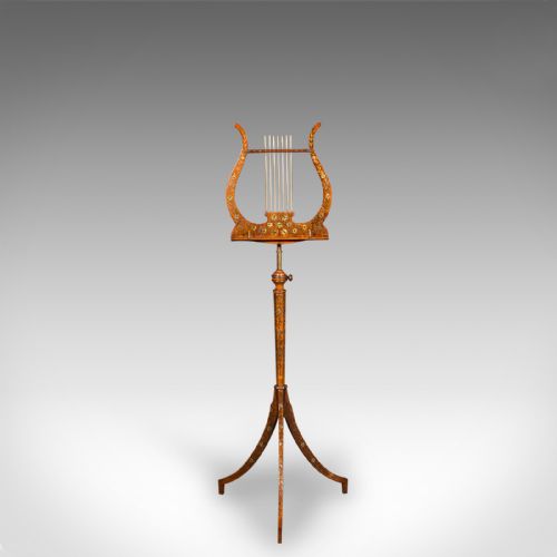 ANTIQUE MUSIC RECITAL STAND ENGLISH WALNUT ADJUSTABLE REGENCY CIRCA 1820 - ADDITIONAL PHOTO 2