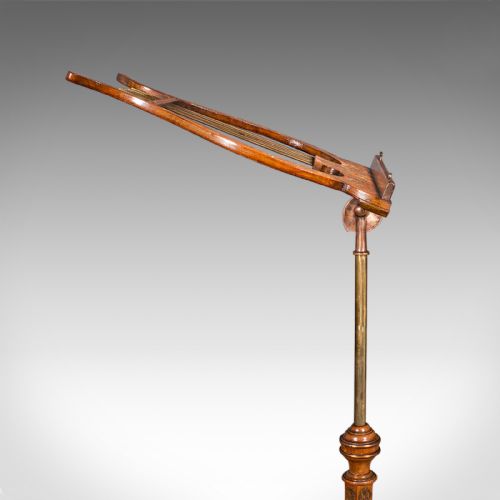 ANTIQUE MUSIC RECITAL STAND ENGLISH WALNUT ADJUSTABLE REGENCY CIRCA 1820 - ADDITIONAL PHOTO 7