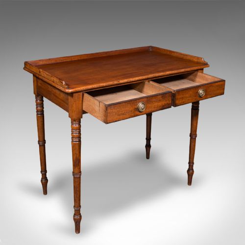 fig 1. Antique Scholar's Desk, English, Writing, Side, Study, Regency, Circa 1820