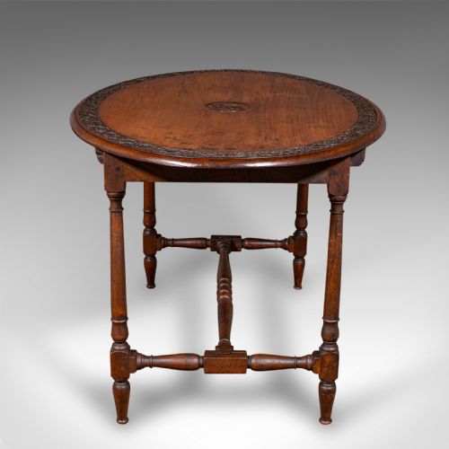 fig 2. Antique Campaign Mess Table, English, Walnut, Oval, Occasional, Victorian, 1900