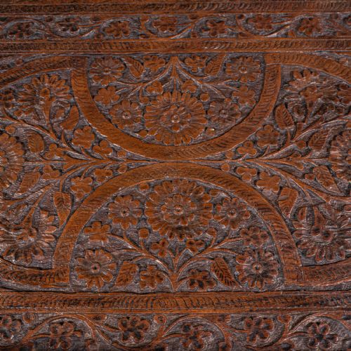 ANTIQUE CARVED SERVING TRAY ANGLOINDIAN TEAK AFTERNOON TEA PLATTER VICTORIAN - ADDITIONAL PHOTO 8