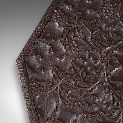 ANTIQUE CAMPAIGN TEA TABLE ANGLO INDIAN TEAK FOLDING SERVING VICTORIAN 1900 - ADDITIONAL PHOTO 8