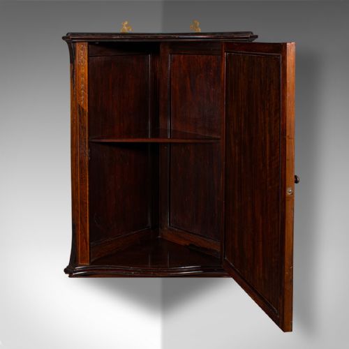 SMALL ANTIQUE CORNER CABINET ENGLISH GEORGIAN REVIVAL CUPBOARD EDWARDIAN - ADDITIONAL PHOTO 3