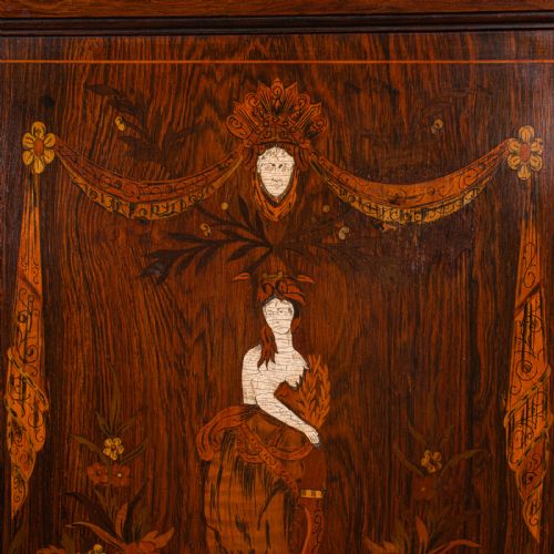 SMALL ANTIQUE CORNER CABINET ENGLISH GEORGIAN REVIVAL CUPBOARD EDWARDIAN - ADDITIONAL PHOTO 4