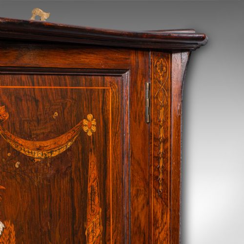 SMALL ANTIQUE CORNER CABINET ENGLISH GEORGIAN REVIVAL CUPBOARD EDWARDIAN - ADDITIONAL PHOTO 6