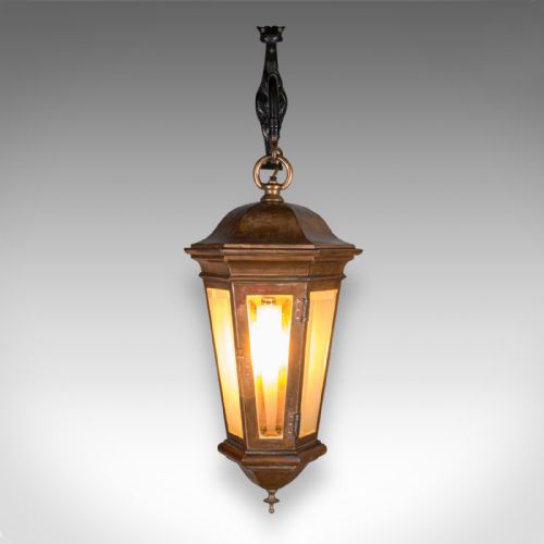 fig 1. Antique Courtyard Light, English, Bronze, Wrought Iron, Carriage Lamp, Victorian