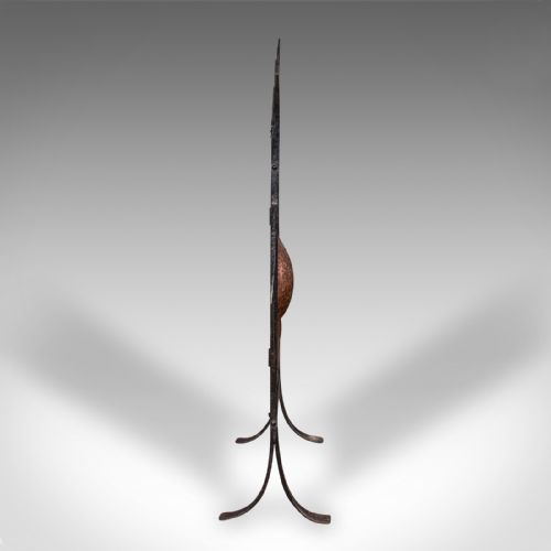 fig 2. Antique Fire Screen, French, Copper, Fireplace Reflector, Art Nouveau, Victorian