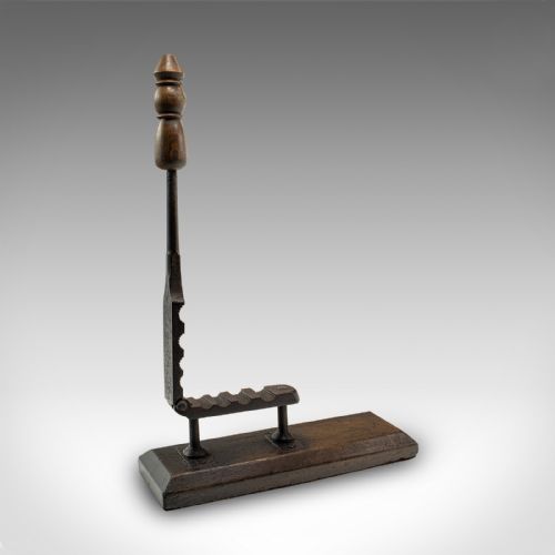 ANTIQUE APOTHECARY CORK COMPRESSOR ENGLISH OAK WINE BOTTLE PRESS GEORGIAN - ADDITIONAL PHOTO 1