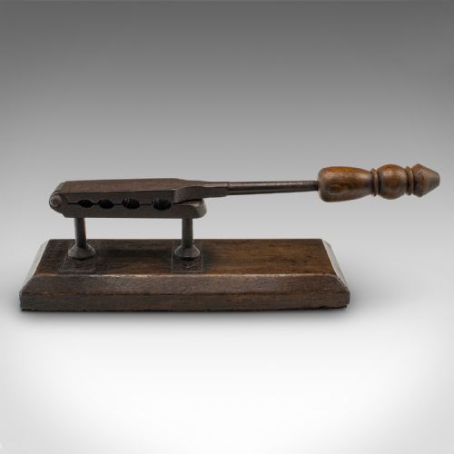 ANTIQUE APOTHECARY CORK COMPRESSOR ENGLISH OAK WINE BOTTLE PRESS GEORGIAN - ADDITIONAL PHOTO 3