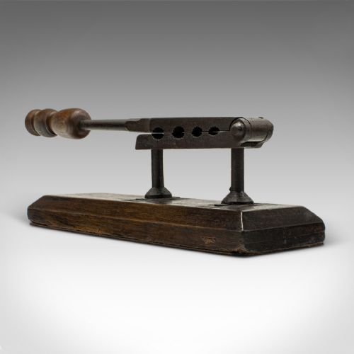 ANTIQUE APOTHECARY CORK COMPRESSOR ENGLISH OAK WINE BOTTLE PRESS GEORGIAN - ADDITIONAL PHOTO 7