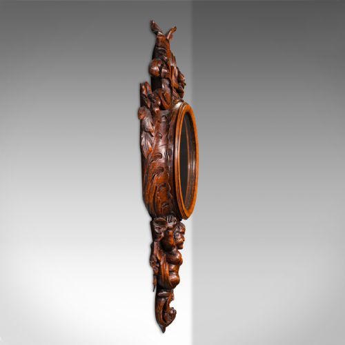 ANTIQUE ROCOCO MIRROR ITALIAN CARVED FRUITWOOD HALL LOUNGE VICTORIAN 1900 - ADDITIONAL PHOTO 2