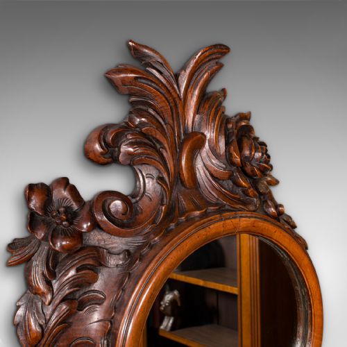 ANTIQUE ROCOCO MIRROR ITALIAN CARVED FRUITWOOD HALL LOUNGE VICTORIAN 1900 - ADDITIONAL PHOTO 5