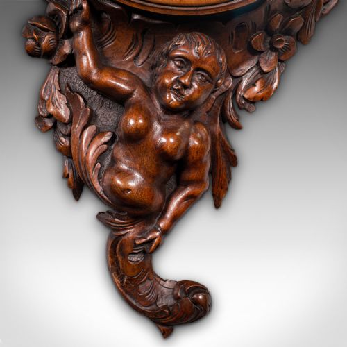 ANTIQUE ROCOCO MIRROR ITALIAN CARVED FRUITWOOD HALL LOUNGE VICTORIAN 1900 - ADDITIONAL PHOTO 8