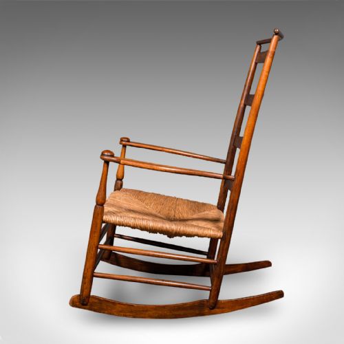 fig 4. Antique Rocking Chair, American, Shaker Number 7 Rocker, Edwardian, Circa 1910