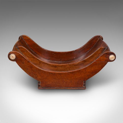 ANTIQUE BUTLER'S STILTON STAND ENGLISH CHEESE TRUCKLE CRESCENT GEORGIAN 1780 - ADDITIONAL PHOTO 1