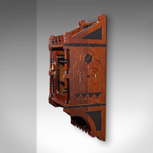 ANTIQUE RECEPTION HALL CABINET ENGLISH CUPBOARD AESTHETIC PERIOD VICTORIAN - ADDITIONAL PHOTO 4
